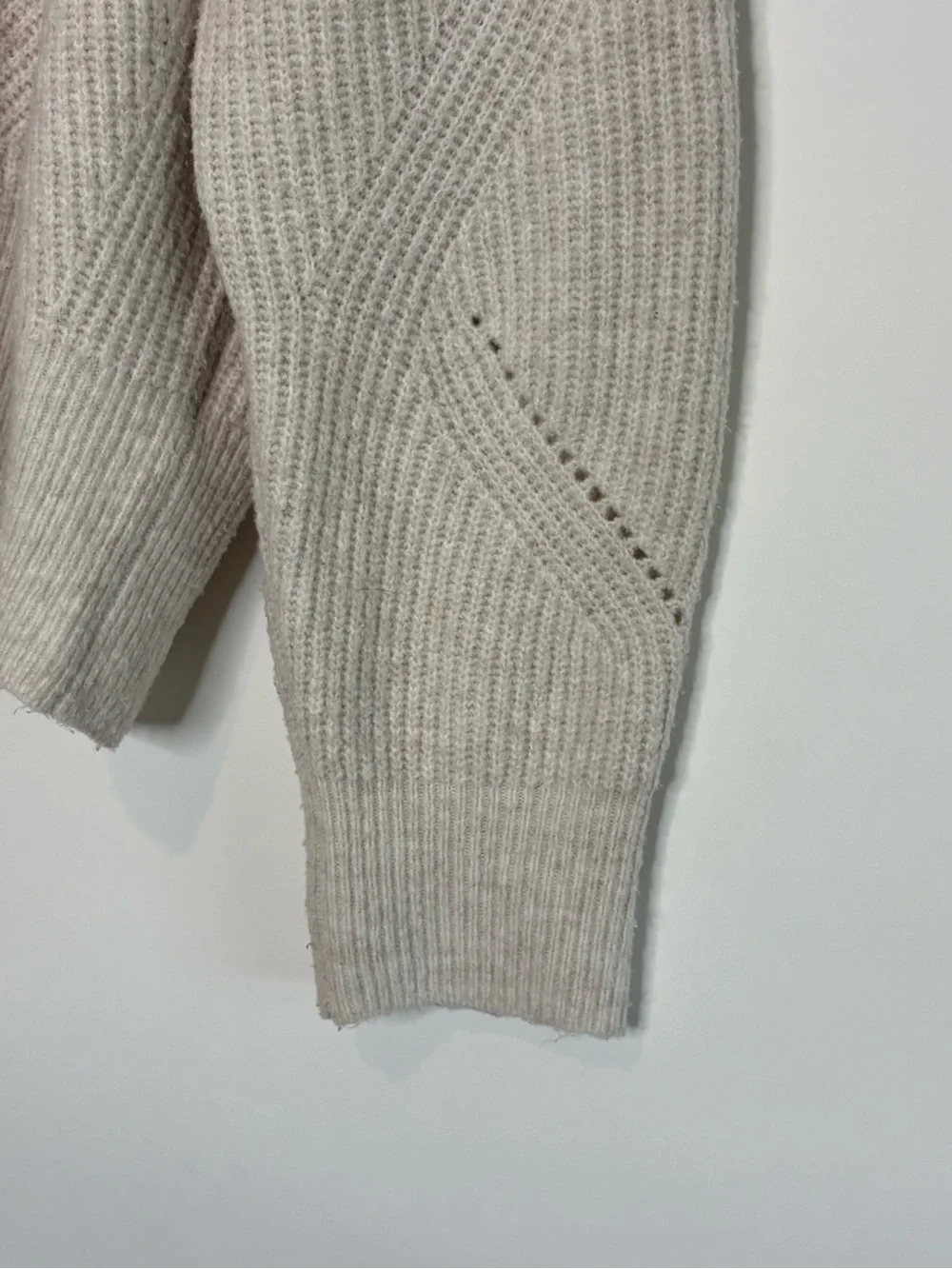 CALIA Womens Medium Slouchy Cream Ivory Knit Hooded Pullover Sweater Solid
